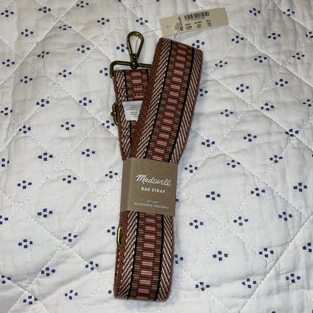 Madewell Bag strap. Brown and pink brand new